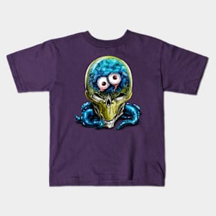 alien skull with tentacles Kids T-Shirt